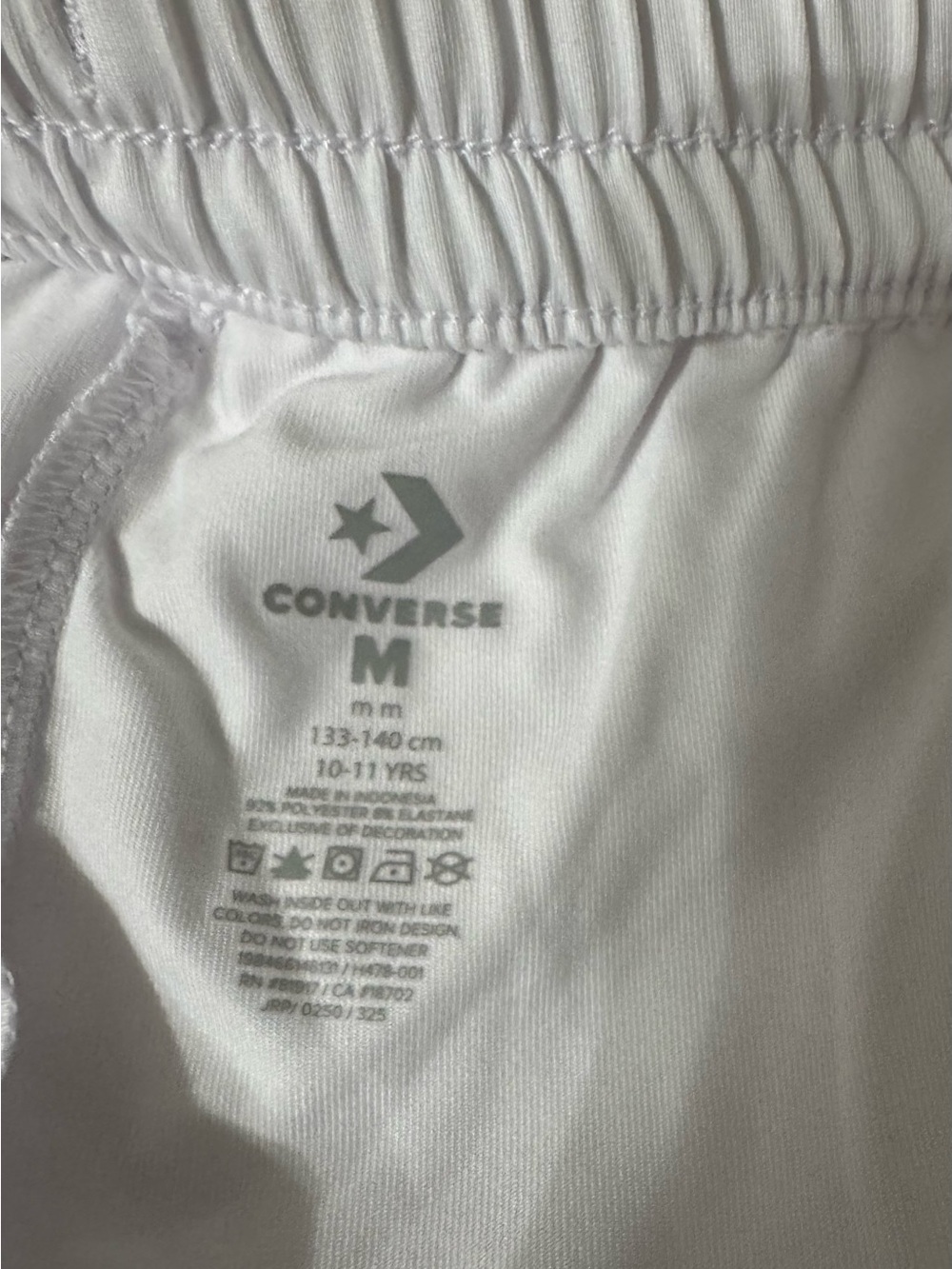 Converse White Youth Athletic Shorts with Logo Print